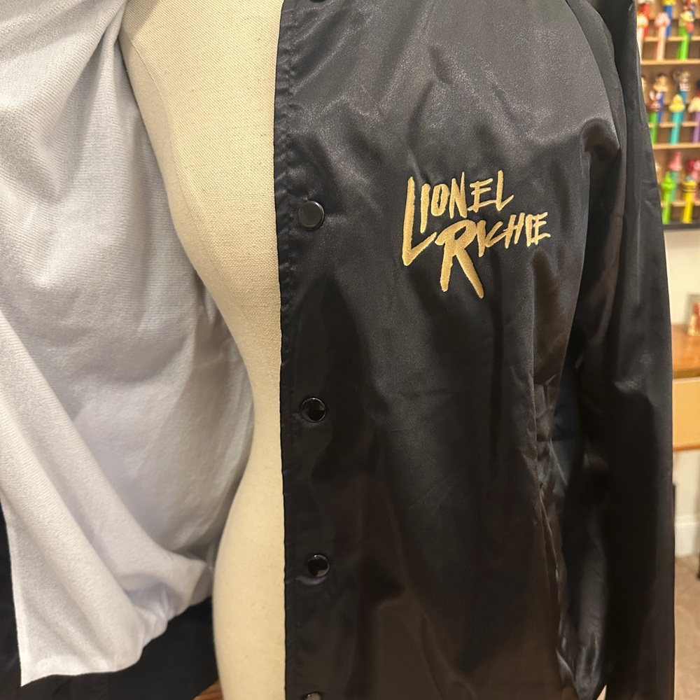 Unisex Lionel Richie Running With The Night Black Gold Bomber Varsity Jacket - Picture 4 of 7